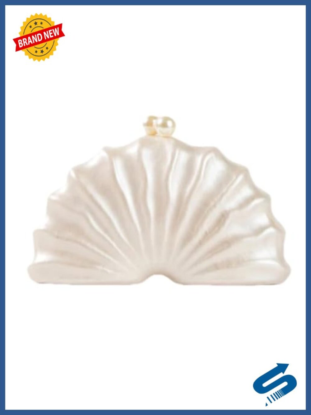 Acrylic Shell Clutch Evening Handbag Chain Shoulder Bag Formal Event